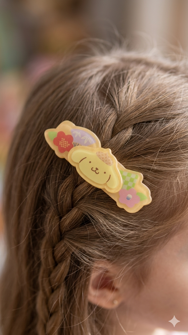 Pompompurin Flower Hair Clip