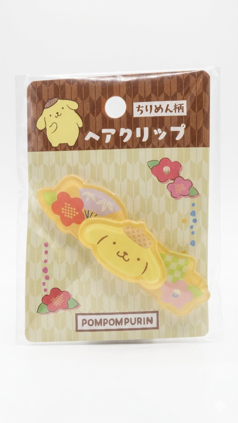 Pompompurin Flower Hair Clip