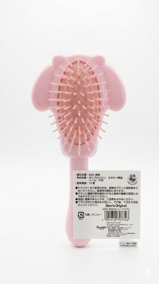Official Sanrio My Melody & My Sweet Piano 3D Die-Cut Hair Comb – Pastel Pink Kawaii Handheld Comb