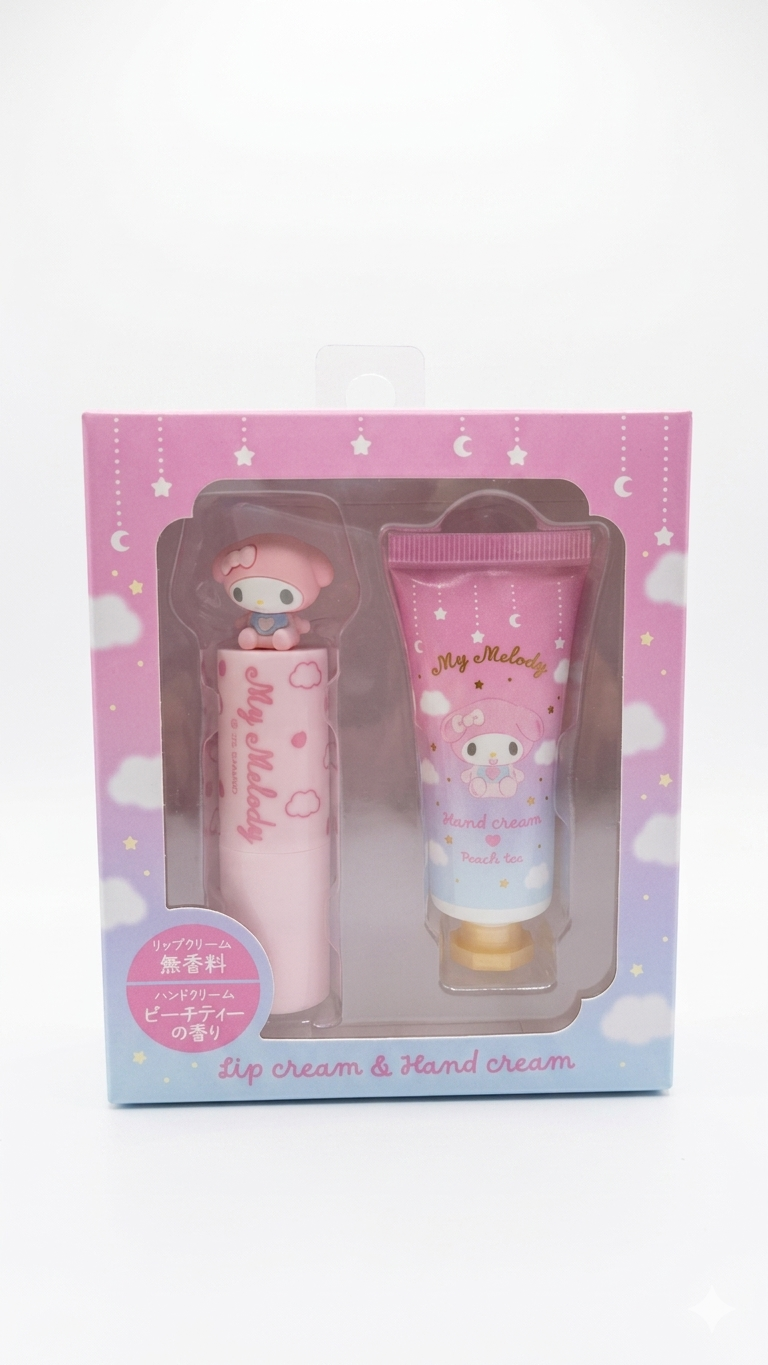 Lip Cream & Hand Cream Gift Set – Peach Tea Scented Kawaii Care Kit