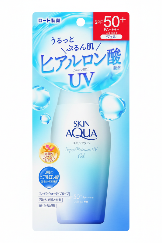 Skin Aqua UV gel zoomed out on white background
